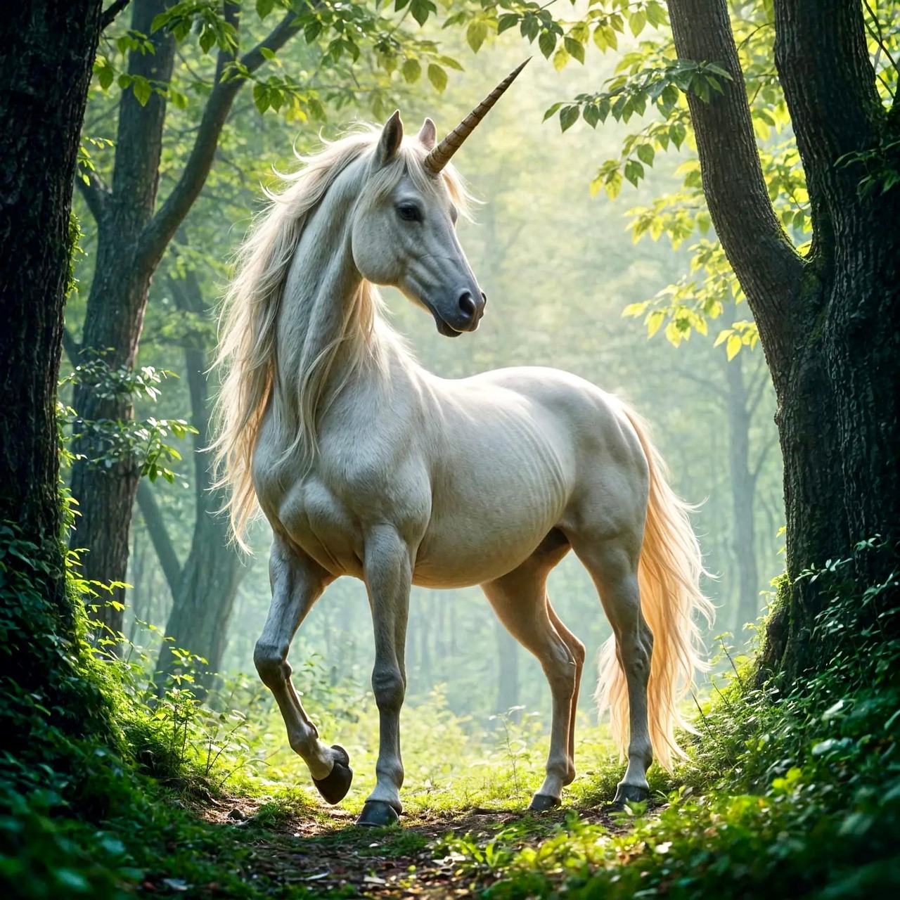Download Unicorn, Foliage, Forest. Royalty-Free Stock Illustration ...