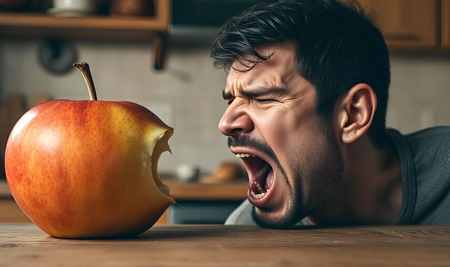 Ai Gerado, Homem, Maçã, Fruta, Comida