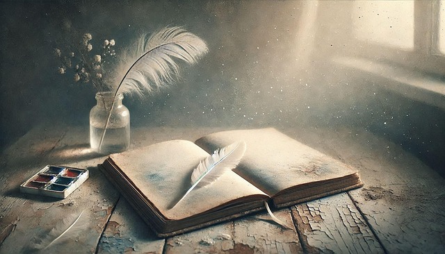 Ai Generado, Libro, Plumas, Dibujo