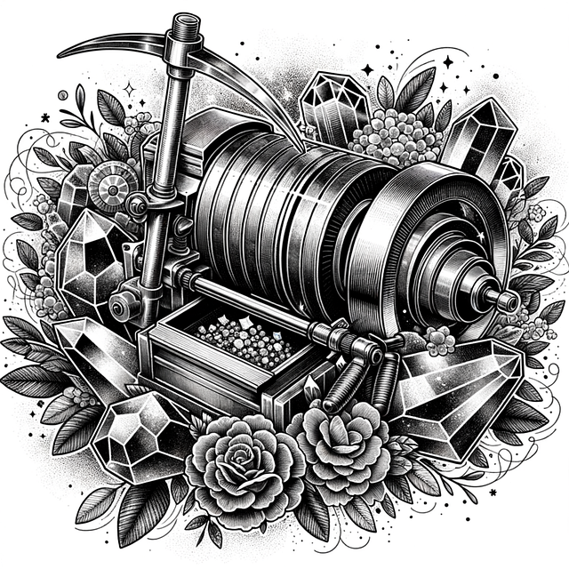 Free ai generated pickaxe tattoo illustration