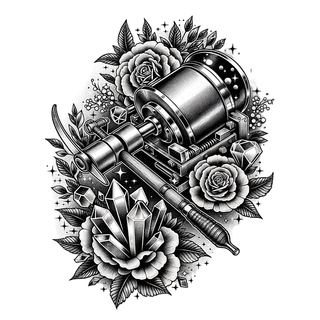 Free ai generated mining tattoo illustration