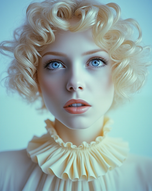 Blonda, Par Cret, Femeie, Portret, Model