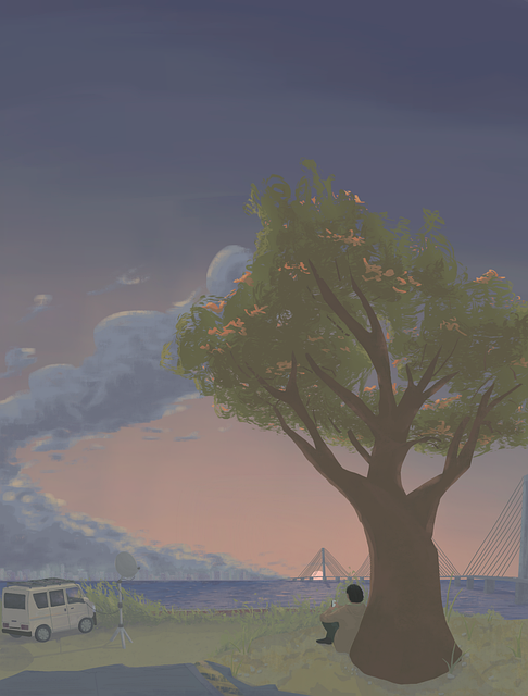 Free Sunset Ocean illustration and picture