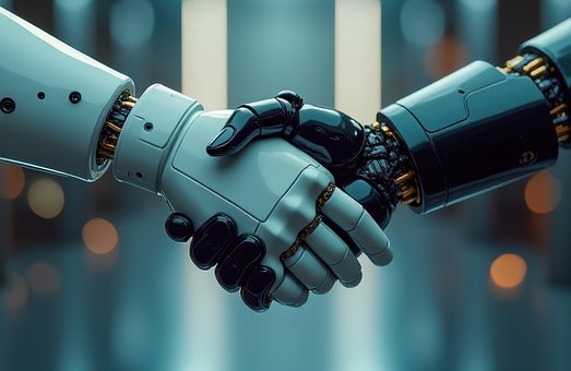 Free Robot Handshake illustration and picture