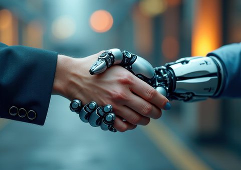Free Robot Handshake illustration and picture