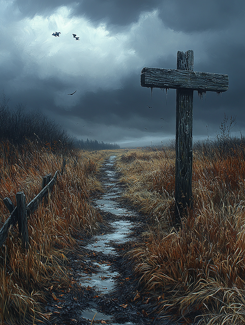 Free easter cross crucifixion illustration