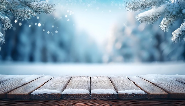 Free winter snow wooden illustration