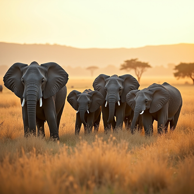Free animals elephants africa illustration