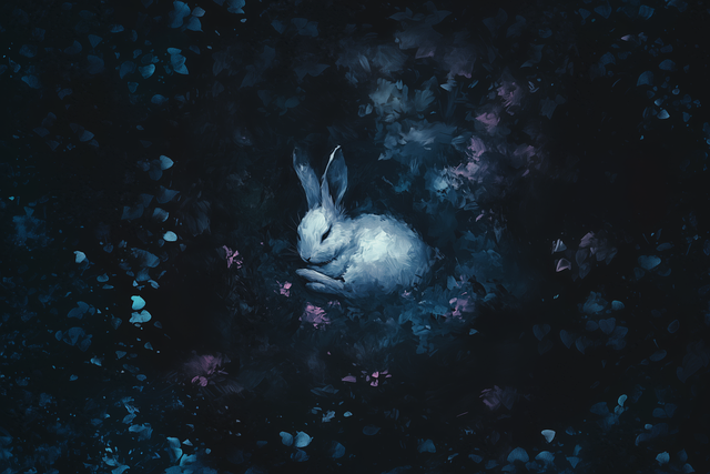 Free bunny hare folklore illustration