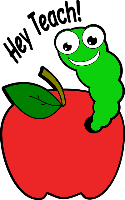 Free Cartoon Apple Teacher illustration and picture