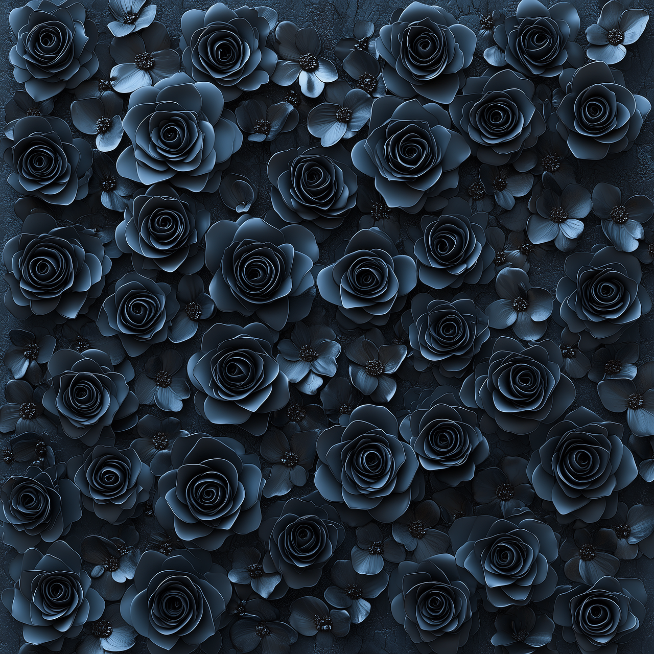 Download Blue Roses, Floral, Dark Flowers. Royalty-Free Stock ...