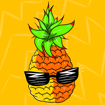 Ananas, Solbriller, Sommer, Frukt, Kul