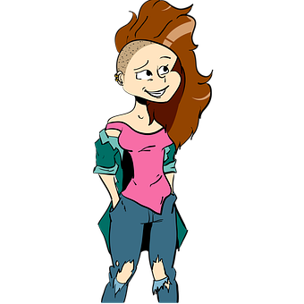 Free Punk Girl Punk Rocker illustration and picture