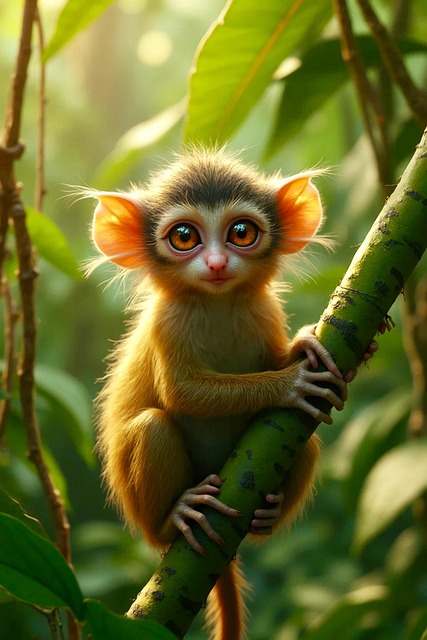 Free ai generated baby nature illustration