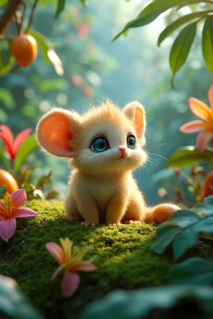 Free ai generated kitten little illustration