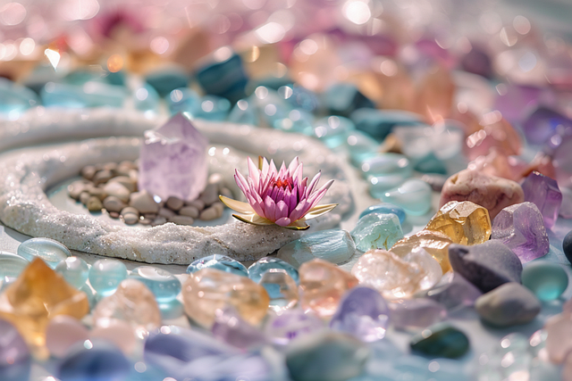 Free ai generated crystal mineral illustration