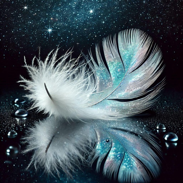 Free ai generated feather fluff illustration