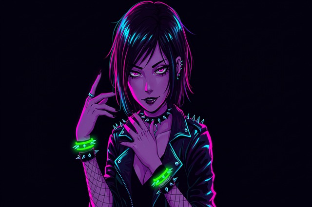 Free ai generated woman gothic illustration