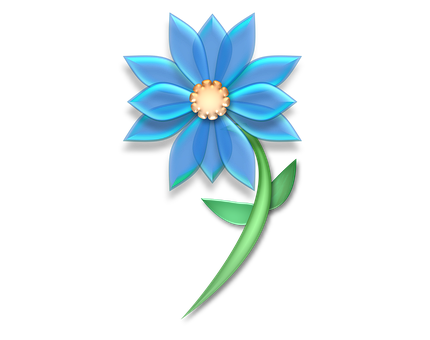 Blomst, Blomstre, Blå, Skåret Ud, Grøn