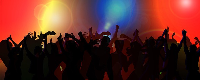 Free dance club silhouettes illustration