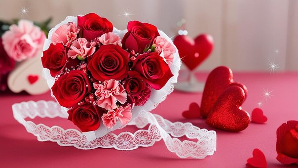 Liefde, Rose, Hart, Ai Gegenereerd