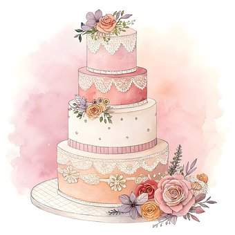 Free Wedding Cake illustration and picture