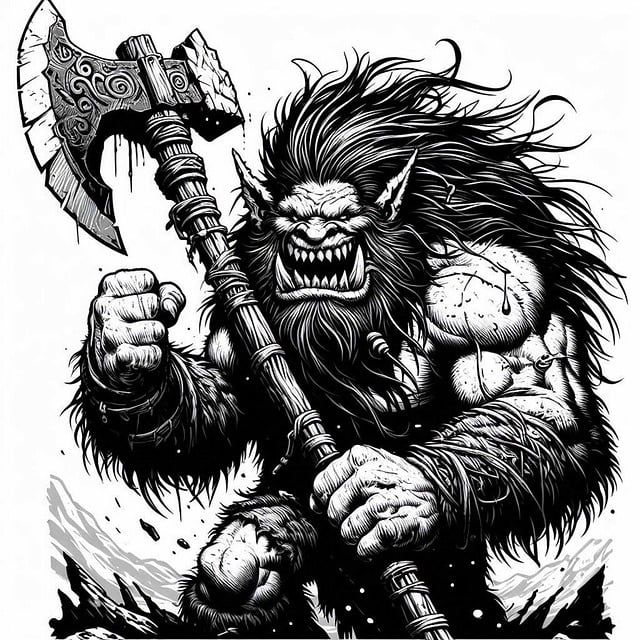 Free troll fantasy monster illustration