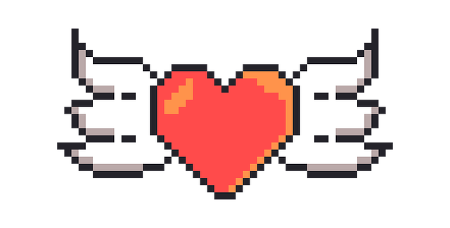 Free heart wings love illustration