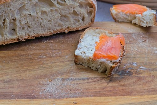 Free Salmon - Seafood Toasted Bread photo and picture