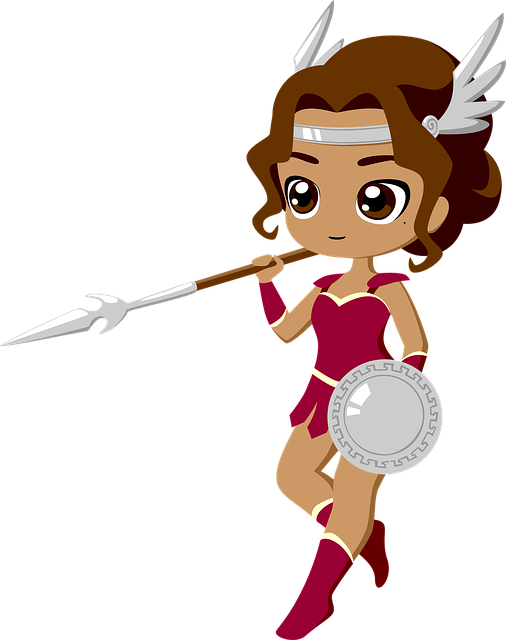 Free woman amazon warrior illustration