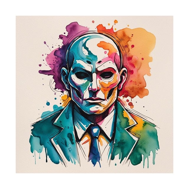 Ai Gerado, Retrato Em Aquarela