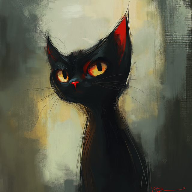 Schwarze Katze, Goldene Augen