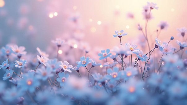 Natura, Flori, Fundal, Floral, Stilizat