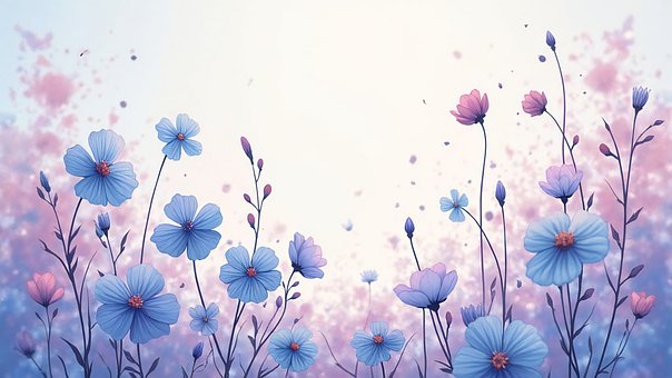 Natura, Flori, Fundal, Floral, Stilizat