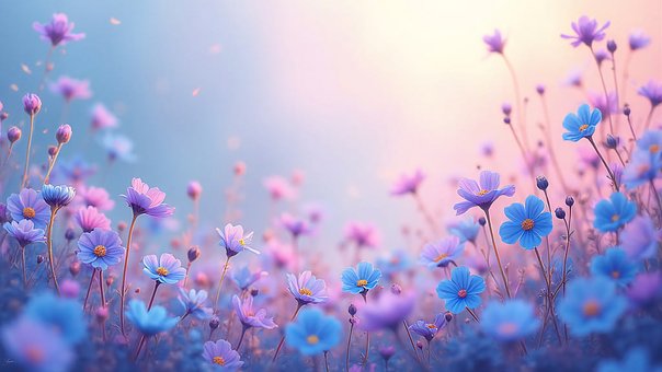 Natura, Flori, Fundal, Floral, Stilizat