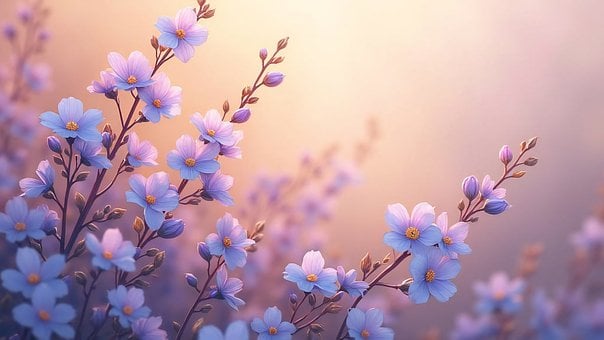 Natura, Flori, Fundal, Floral, Stilizat