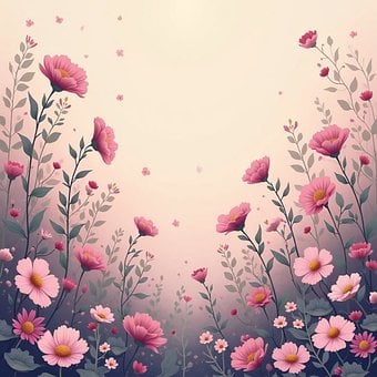Natura, Flori, Fundal, Floral, Stilizat