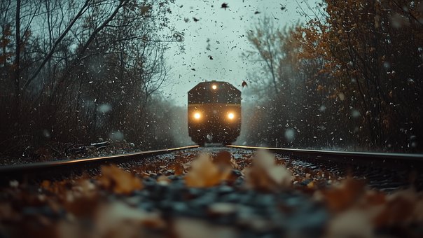 Trein, Lage Hoek, Herfstbladeren
