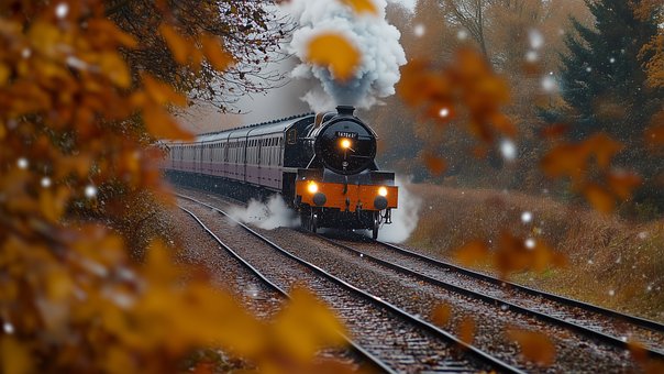 Trein, Lage Hoek, Herfstbladeren