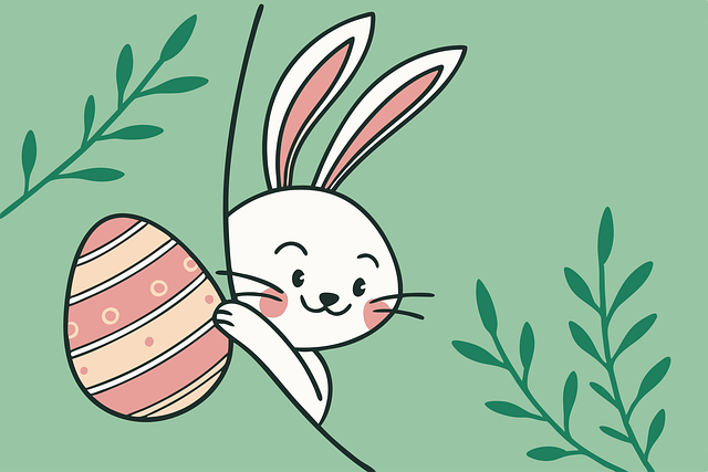 Free easter easter bunny easter eggs vector