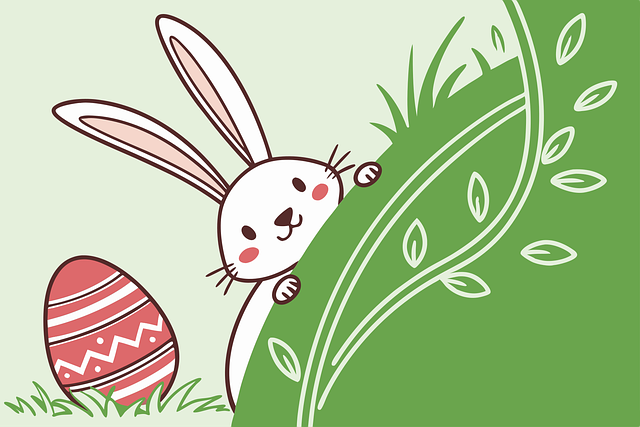 Free easter easter bunny easter eggs vector