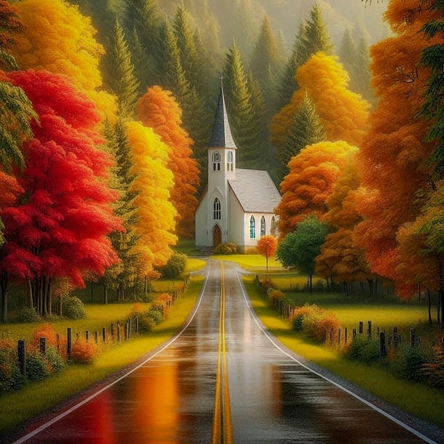Free ai generated church architecture illustration