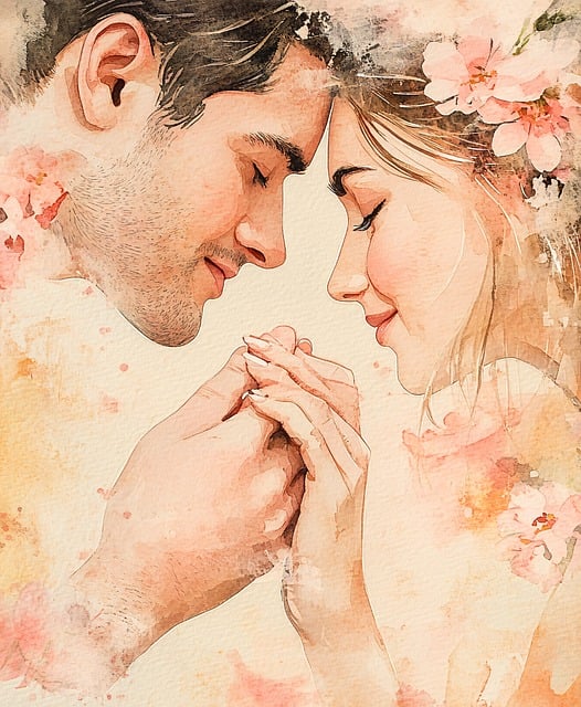 Free couple love romance illustration