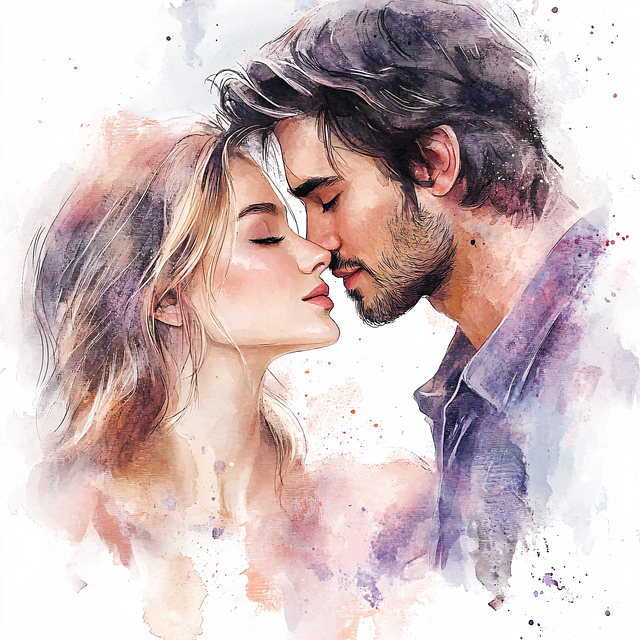Free couple love romance illustration