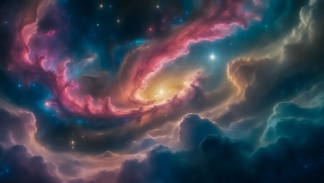 Free nebulae galaxy space illustration