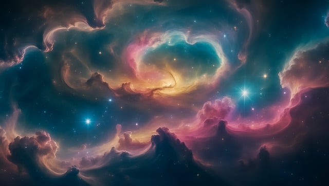 Free nebulae galaxy space illustration
