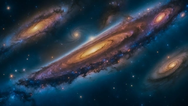 Free nebulae galaxy space illustration