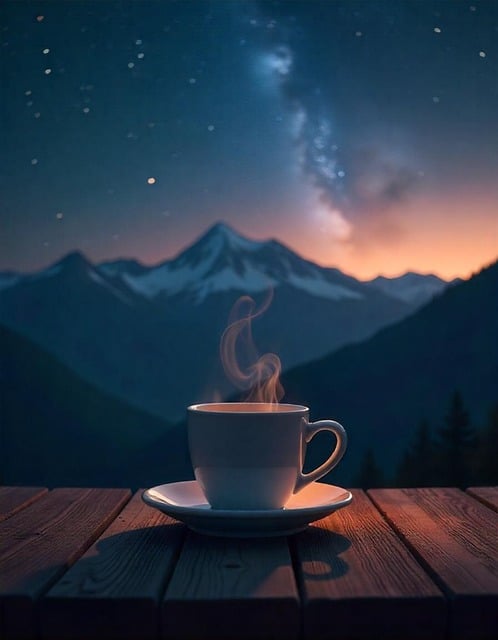 Free Coffee Mountains illustration and picture