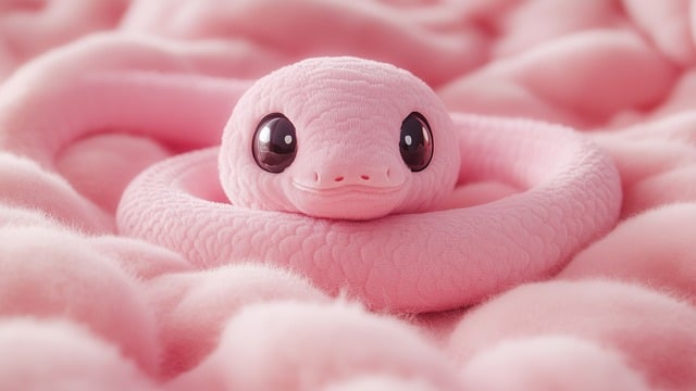 Free ai generated snake plush illustration