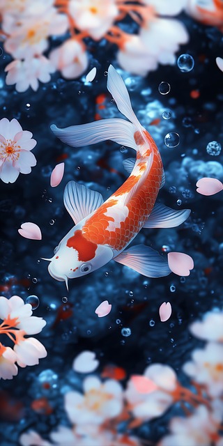 Free ai generated koi fish illustration